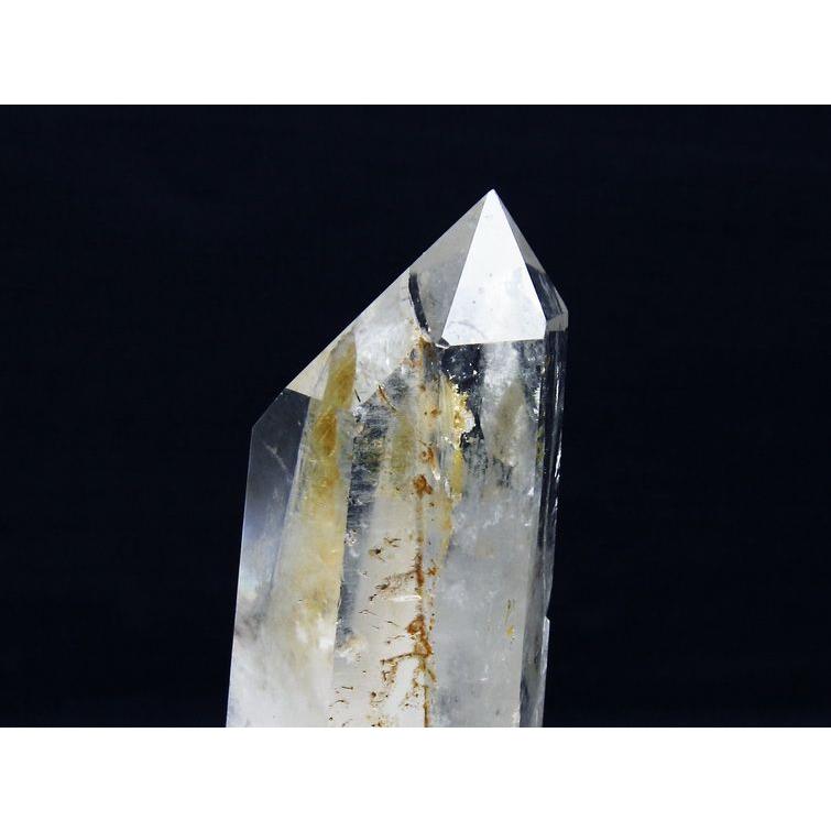 ヒマラヤ水晶六角柱　パワーストーン　鑑賞石　天然石　自然石　原石 ヒマラヤ水晶 六角柱 大型ポイント原石 高さ30cm｜台座付き 高波動
