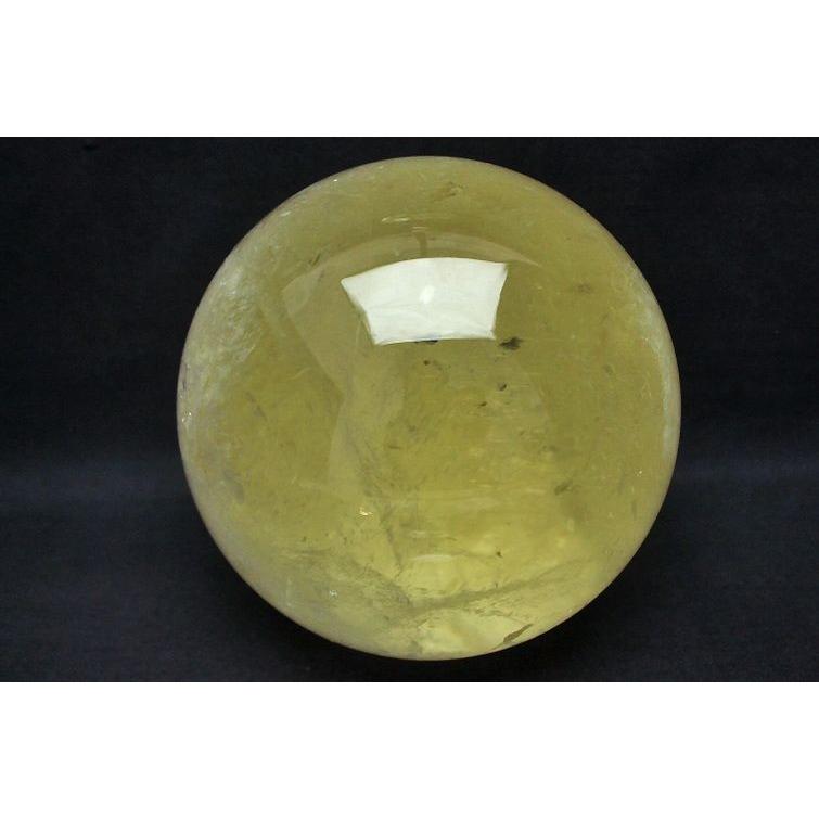 本物の 誠安天然石専門店5Kg 虹入り シトリン水晶 丸玉 155mm t63-5516