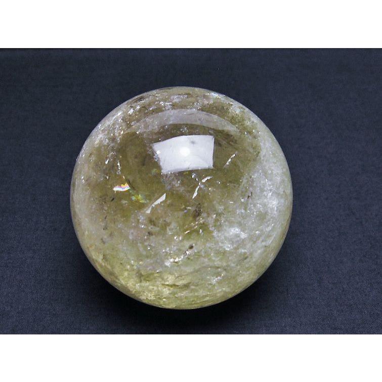 虹入り シトリン水晶 丸玉 75mm t63-6942 : 誠安天然石専門店 - 通販