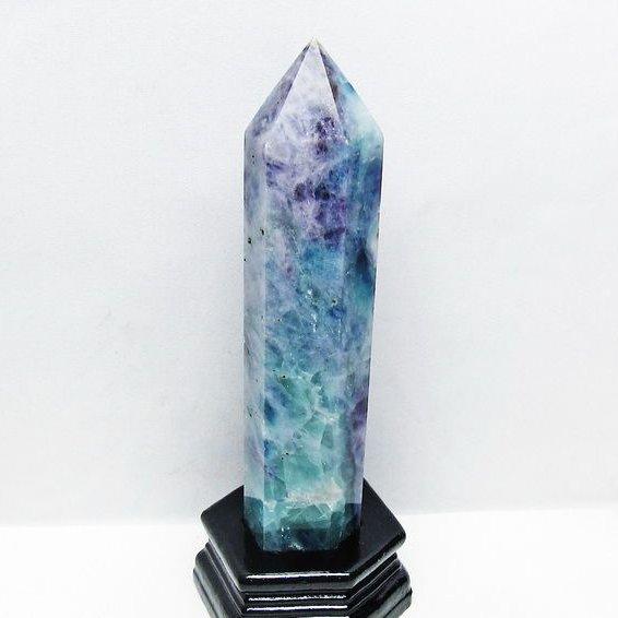 082793  天然フローライト六角柱 フローライト 六角柱[t594-3140]