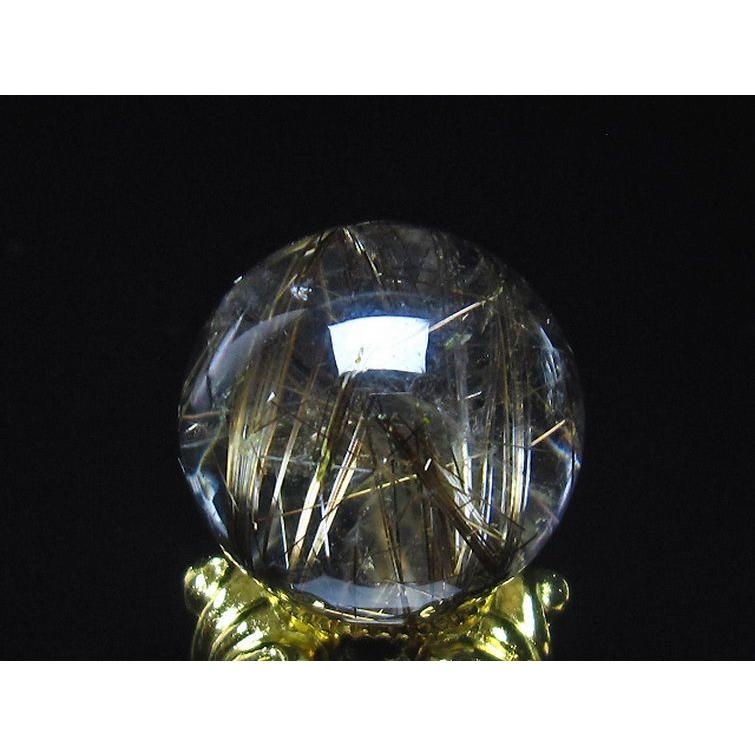 ルチルクォーツ 丸玉 スフィア 放射プラチナルチル ガーデンクォーツ