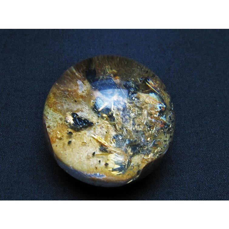 ルチルクォーツ 丸玉 ゴールドタイチンルチル水晶 40mm t637-4444_2