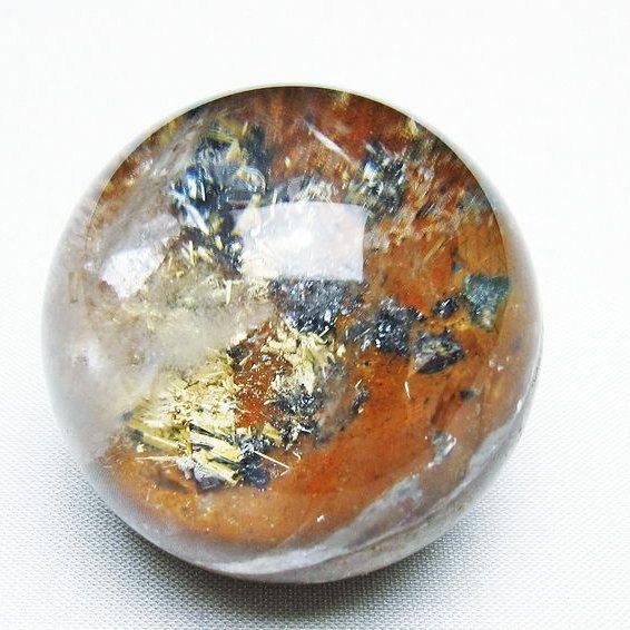 ❤️買い得　44mm 金運アップ ゴルド　ルチルクォーツ 丸玉 ❤️買い得 44mm 金運アップ ゴルド ルチルクォーツ 丸玉