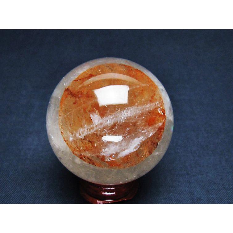 ヘマタイトインクォーツ 丸玉 46mm t643-4592 : 誠安天然石専門店