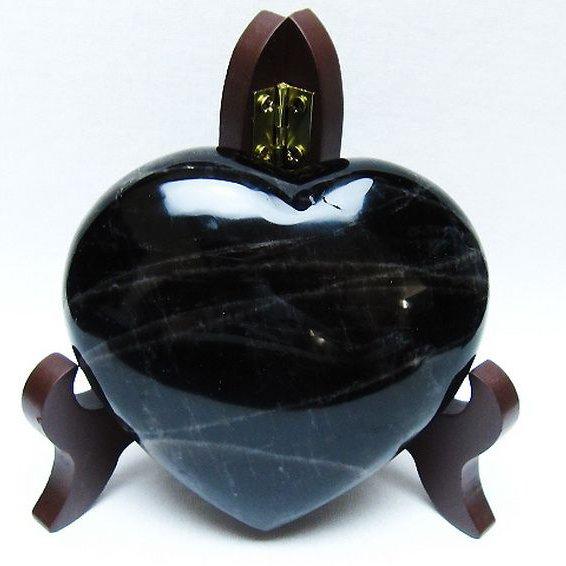 モリオン 純天然 黒水晶 ハート 置物 t643-4735 : 誠安天然石専門店