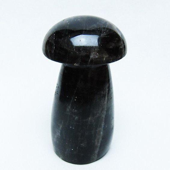 モリオン 純天然 黒水晶 きのこ 置物 t653-4313 : 誠安天然石専門店