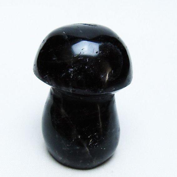 モリオン 純天然 黒水晶 きのこ 置物 t653-4515 : 誠安天然石専門店