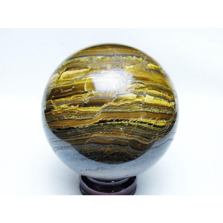 1.3Kg アイアンタイガーアイ 丸玉 92mm t671-6347 : 誠安天然石専門店