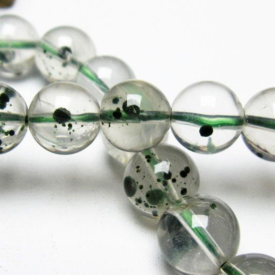 メタモルフォーゼス 緑針入り ブレスレット 10mm t682-186