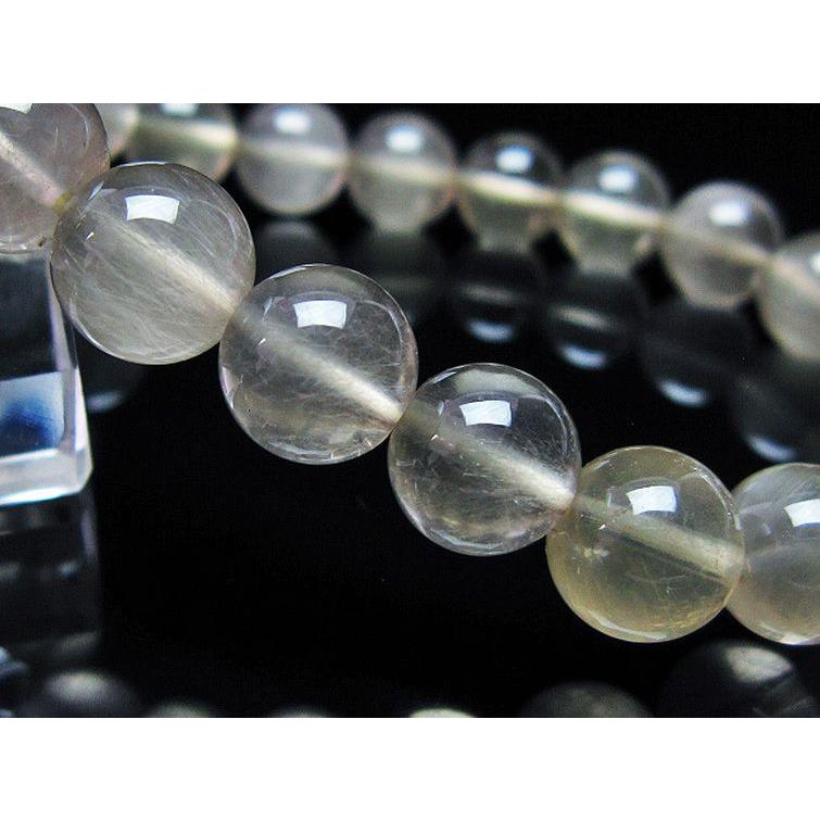 ルチルクォーツ ブレスレット キャッツアイ プラチナルチル 10mm t684