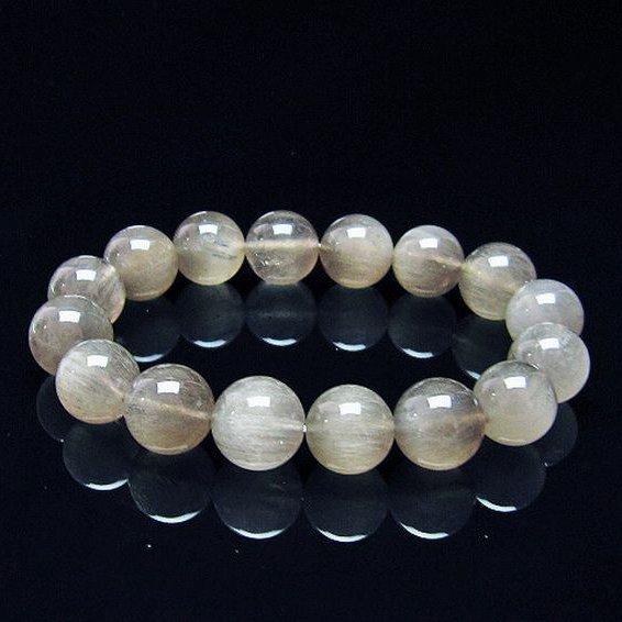 ルチルクォーツ ブレスレット キャッツアイ プラチナルチル 13mm t684