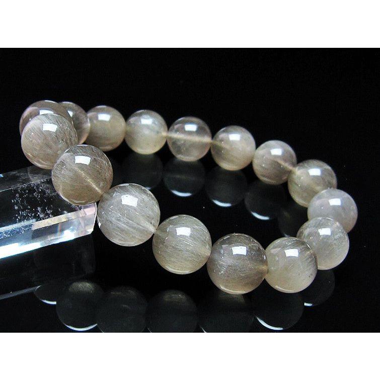 ルチルクォーツ ブレスレット キャッツアイ プラチナルチル 13mm t684 