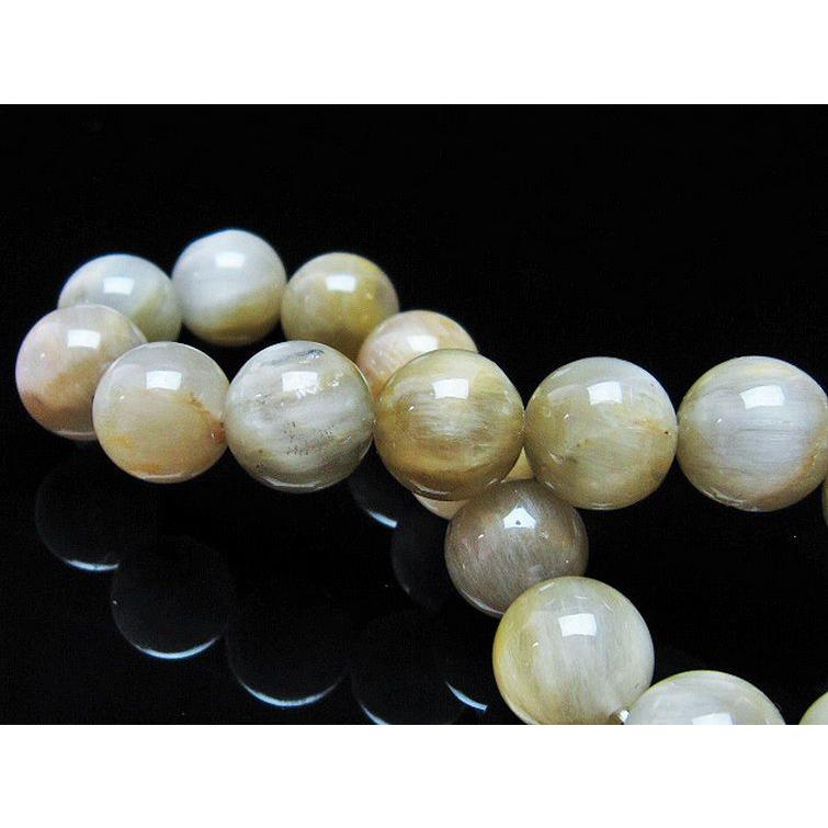 ルチルクォーツ ブレスレット キャッツアイ プラチナルチル 12mm t684