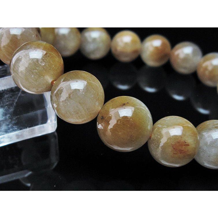 ルチルクォーツ ブレスレット キャッツアイ プラチナルチル 12mm t684