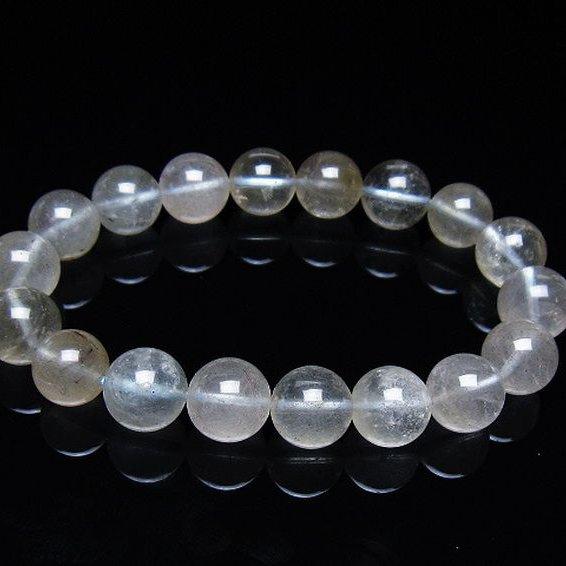 ルチルクォーツ ブレスレット キャッツアイ プラチナルチル 11mm t684