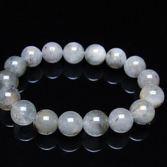 ルチルクォーツ ブレスレット キャッツアイ プラチナルチル 12mm t684