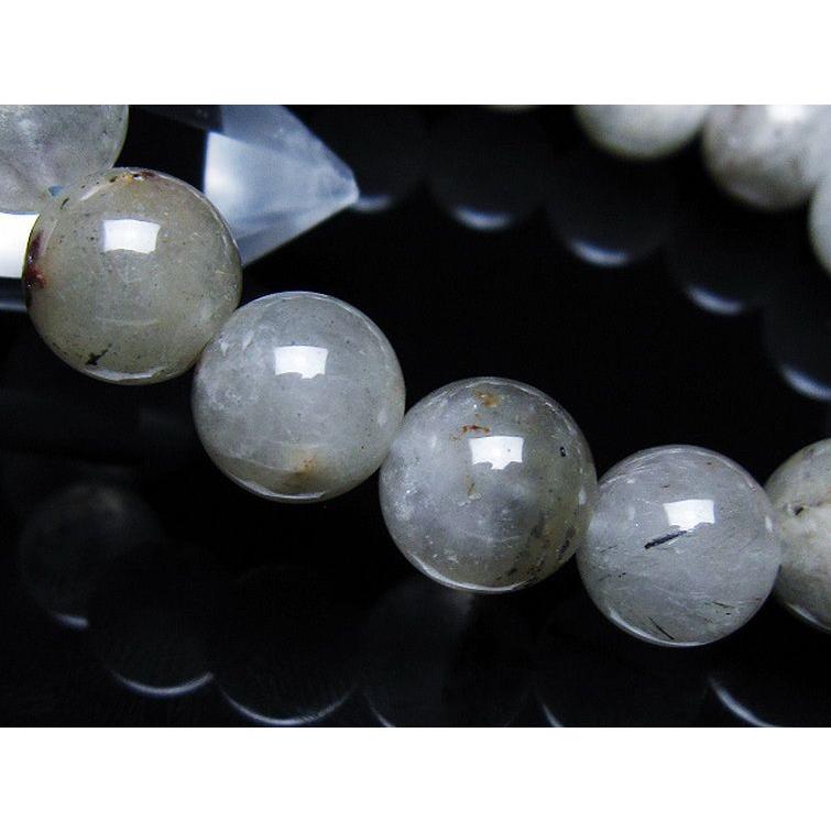 ルチルクォーツ ブレスレット キャッツアイ プラチナルチル 12mm t684