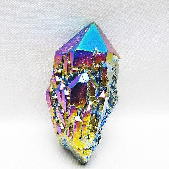 オーラクォーツスカル オーラ水晶 オーラクリスタル カテドラルライブラリー 原石(レインボー