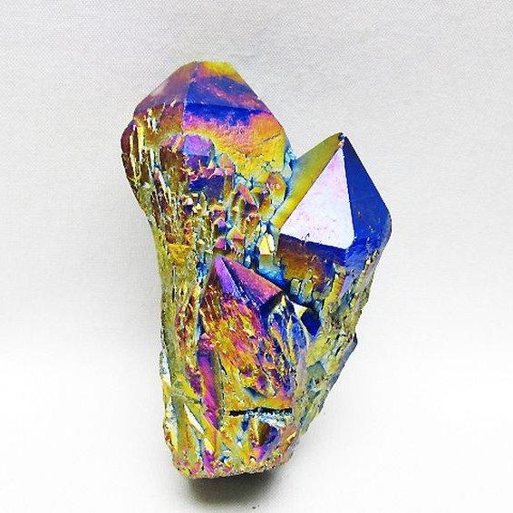 【睦月】レインボーオーラ水晶の魔法のステッキ形オルゴナイト☆他３点 オーラ水晶 オーラクリスタル カテドラルライブラリー 原石(レインボー
