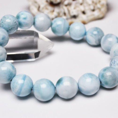 ラリマーのブレス ブレス ラリマー＜ドミニカ産＞ 丸 約12mm 不安をやわらげる 浄化