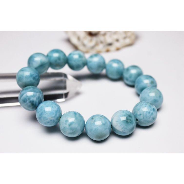 ラリマー ブレス　14〜14.5ミリ　16センチ ラリマー ブレス 14〜14.5ミリ 16センチ 高品質++]ラリマー