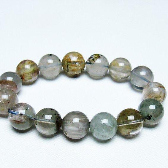 トルマリン ブレスレット トルマリンルチル 14mm t702-6572 : 誠安