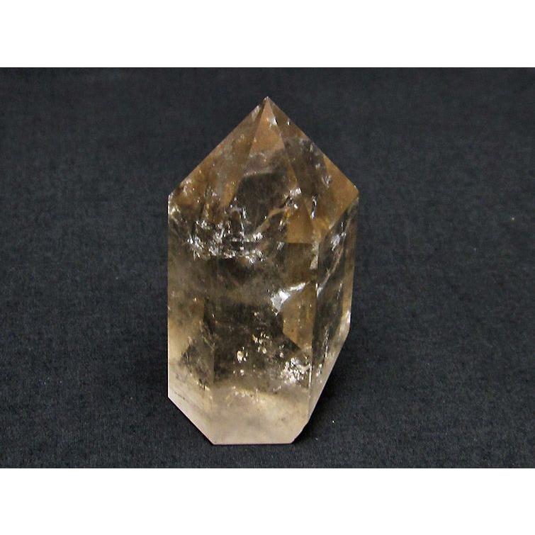 最終価格⭐︎スモーキークォーツ 原石 ゴールドタイチンルチル 虹入り 六角柱 虹入り ライトニング水晶ガーデンクォーツ（庭園水晶） 六角柱 t705