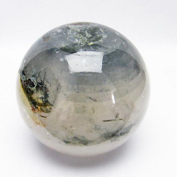 水晶 丸玉 水晶玉 スフィア 球 ルチル入り 1.4Kg 101mm t718-2574