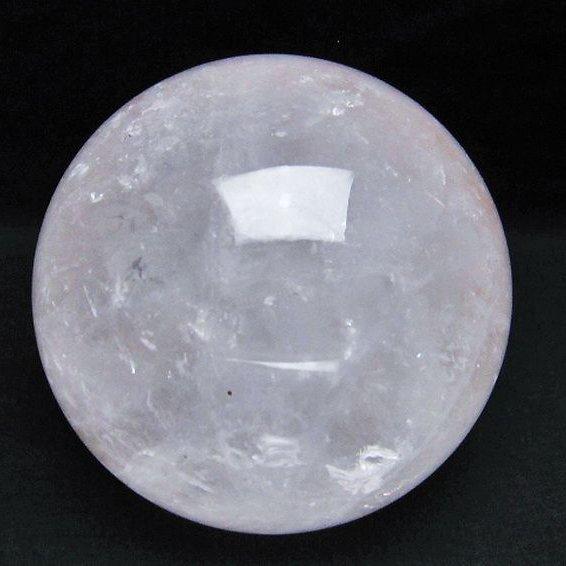 ヒマラヤ水晶丸玉 （小）直径 約57.1mm 鉱物入り ガネッシュヒマール産ヒマラヤ水晶丸玉/角閃石内包スフィア（球体直径