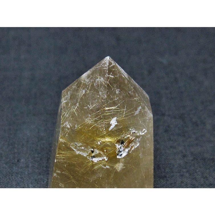 ルチルクォーツ 六角柱 ゴールドタイチンルチル t725-2436 : 誠安