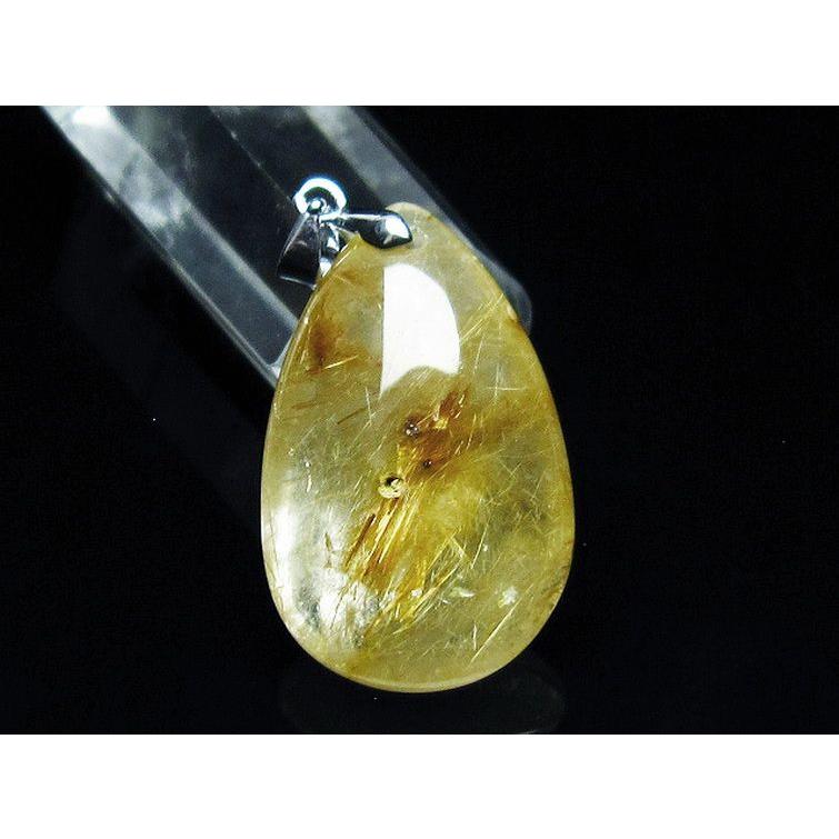ルチルクォーツ ゴールドタイチンルチル ペンダント t741-1459 : 誠安