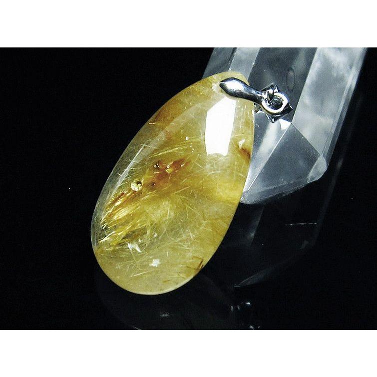 ルチルクォーツ ゴールドタイチンルチル ペンダント t741-1459 : 誠安