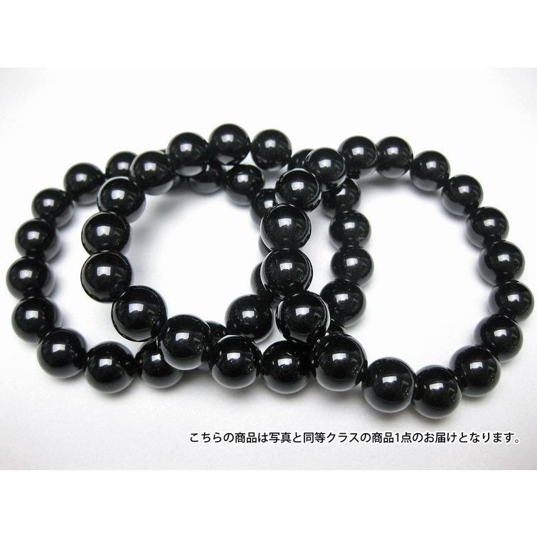 モリオン ブレスレット 本物 天然 黒水晶 12mm パワーストーン 天然石