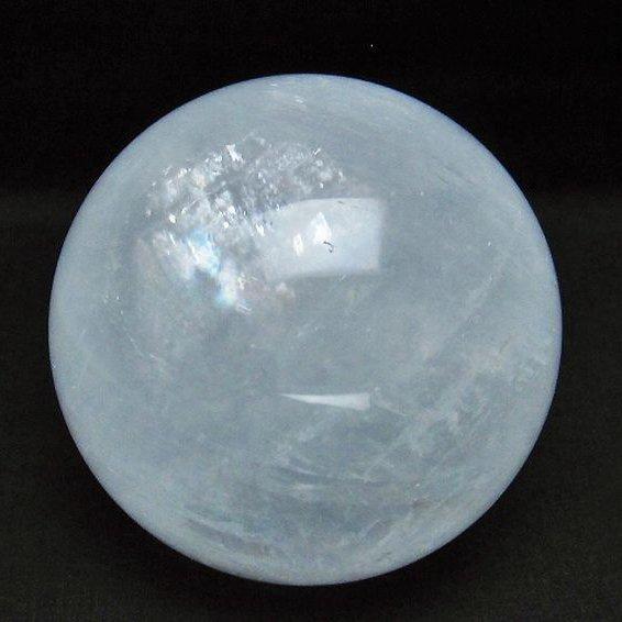 1.1Kg 虹入り カルサイト 丸玉 90mm t758-2089 : 誠安天然石専門店 