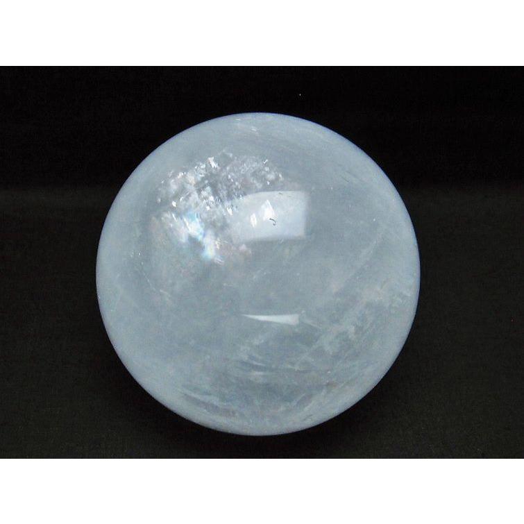 1.1Kg 虹入り カルサイト 丸玉 90mm t758-2089 : 誠安天然石専門店 