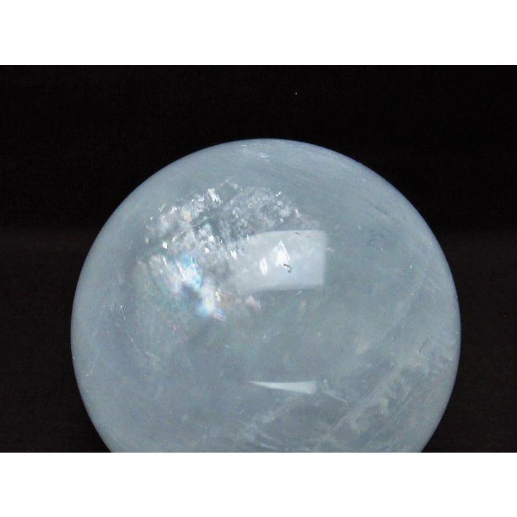 1.1Kg 虹入り カルサイト 丸玉 90mm t758-2089 : 誠安天然石専門店 