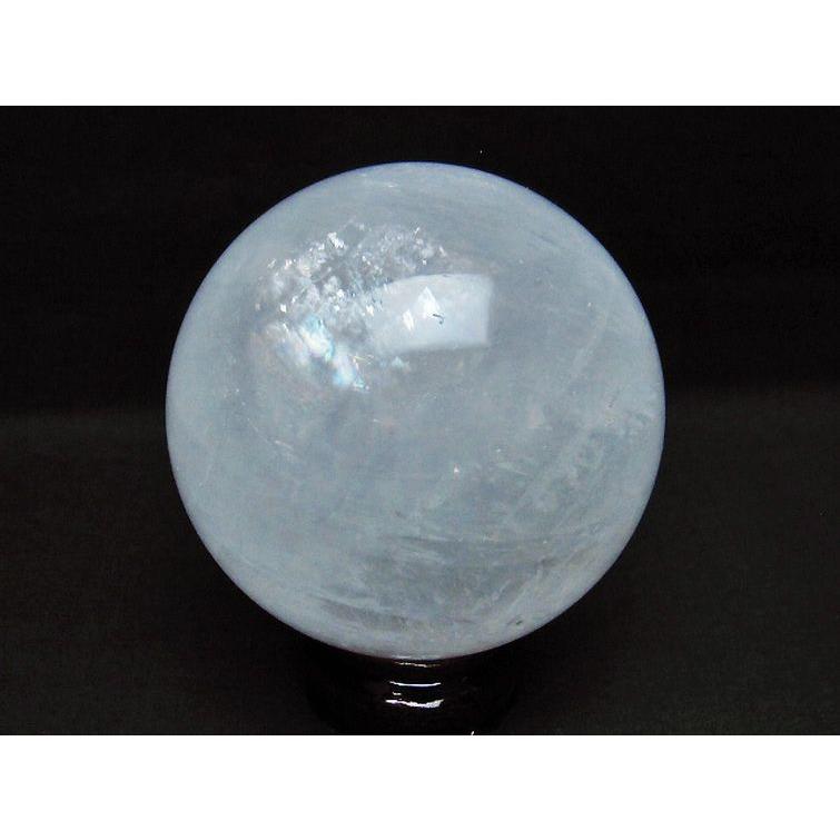 1.1Kg 虹入り カルサイト 丸玉 90mm t758-2089 : 誠安天然石専門店