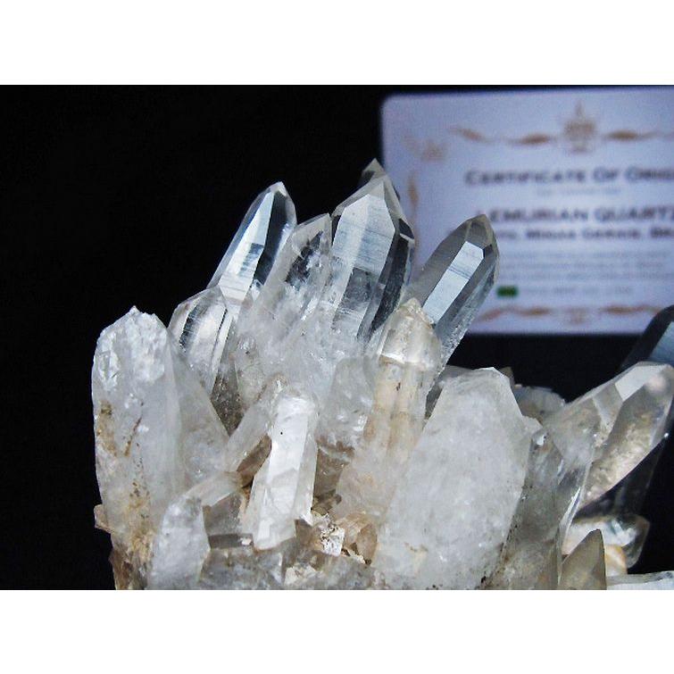水晶クラスター ミナスジェライス州コリント産 ※証明書付き レムリアン
