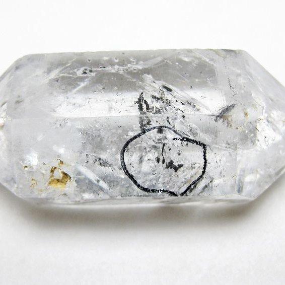 水入り スティブナイト（輝安鉱）入り | ハーキマーダイヤモンド水晶