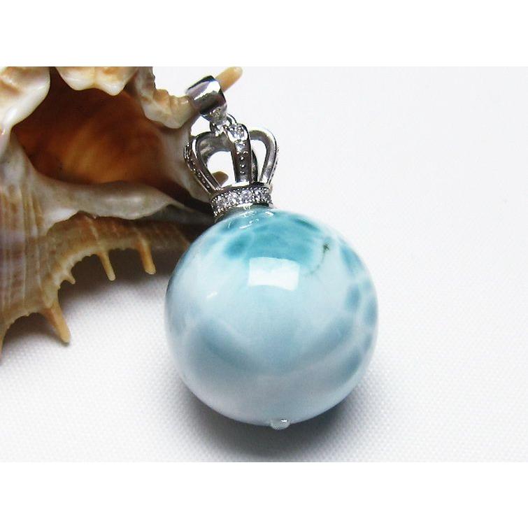ラリマー 丸玉 ペンダント 22mm t8-7931 : 誠安天然石専門店 - 通販