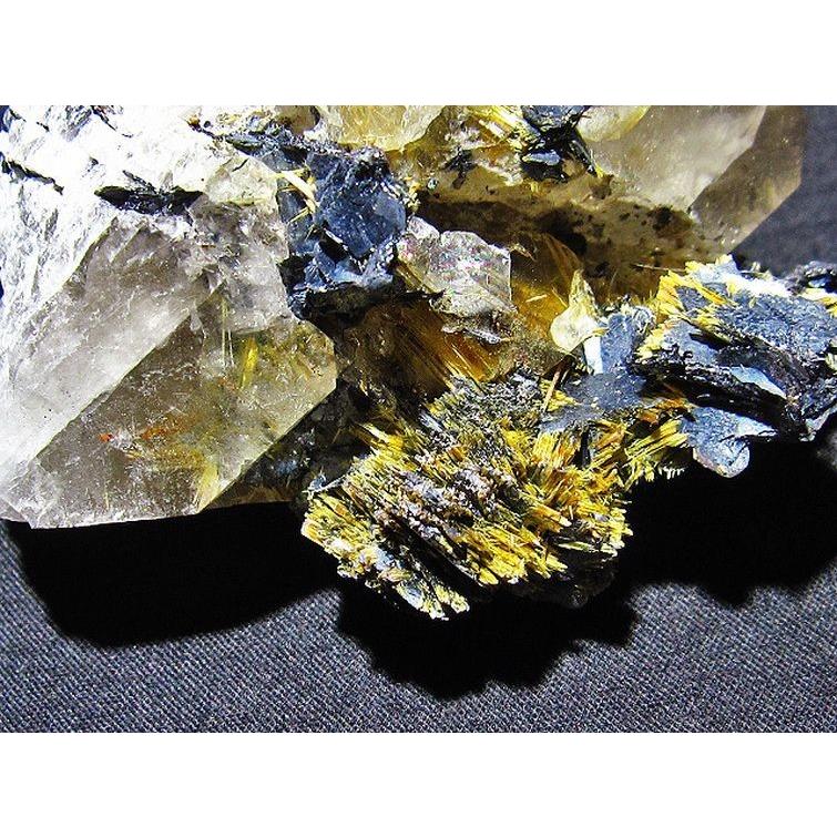 ルチルクォーツ クラスター ゴールドタイチンルチル t801-335 : 誠安