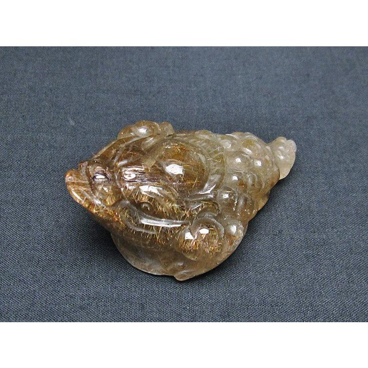⭐︎【極上品】ゴールド ルチル クオーツ 置物 63mm ⭐︎【天然】ゴールド ルチル クオーツ 置物 363.9g