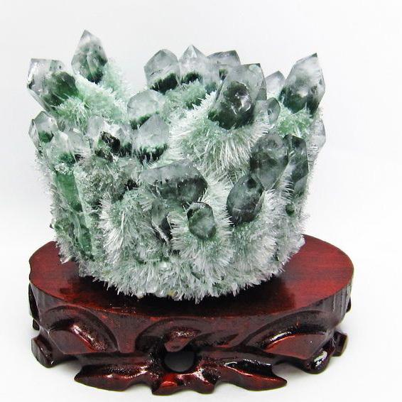 1.4Kg 緑水晶 グリーンクォーツ クラスター t802-2327 : 誠安 1.4Kg 緑水晶 グリーンクォーツ クラスター t802-2327 : 誠安