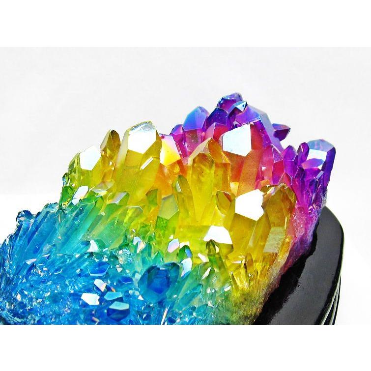 1.5Kg オーラ水晶 オーラクリスタル クラスター (レインボー) t802