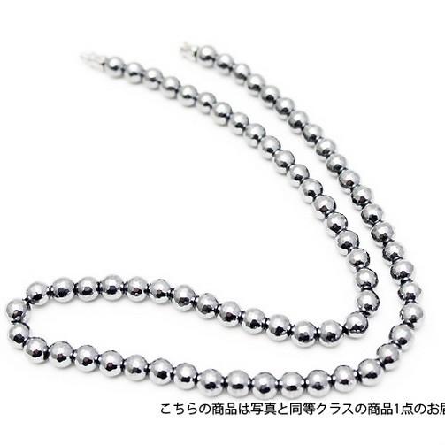 テラヘルツ ネックレス 本物　テラヘルツ鉱石 128面ミラーカット6mm 《rv》 [T820-8]｜seian