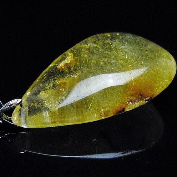 ルチルクォーツ（金針ルチル水晶） ペンダント t86-7465 : 誠安天然石