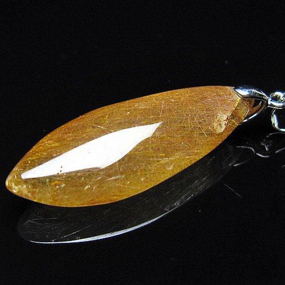 ルチルクォーツ（金針ルチル水晶） ペンダント t86-7866 : 誠安天然石