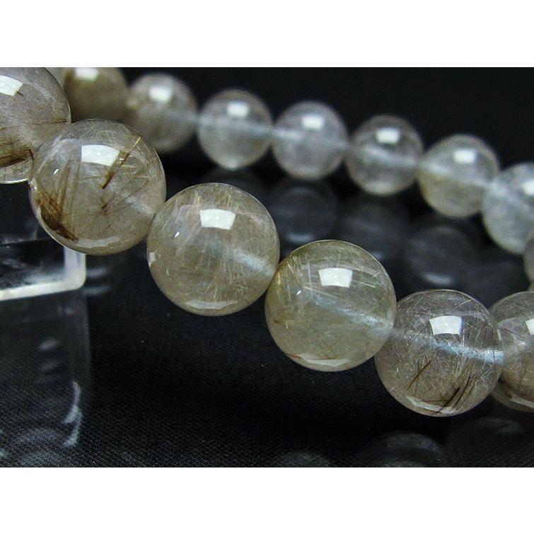 ルチルクォーツ ブレスレット 約11mm EX】11mm ゴールデンルチルクォーツブレスレット（ブラジル産）【MS