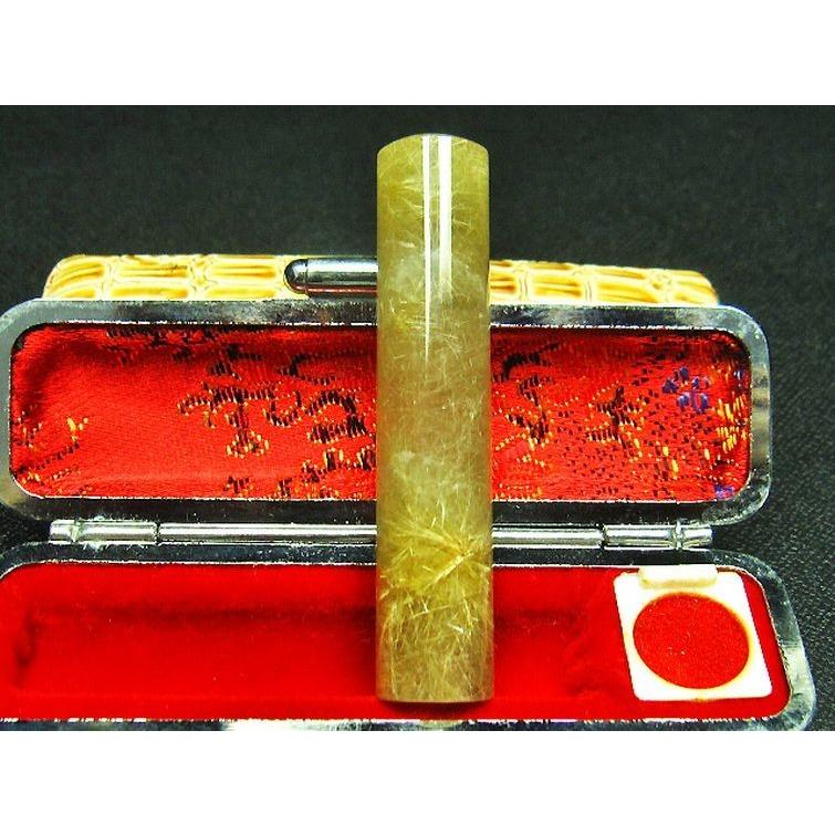 印材　天然石 ブラジル産 シルバールチル 風水印鑑印材【一点もの】