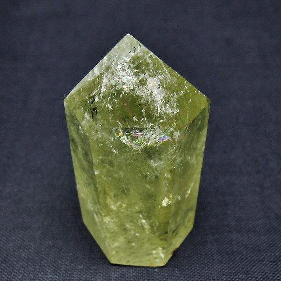 虹入り シトリン水晶 六角柱 t98-2221 : 誠安天然石専門店 - 通販